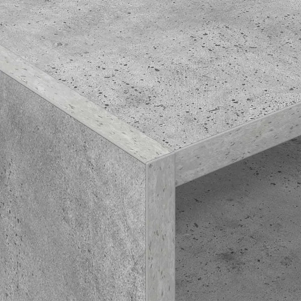 Meuble vinyle pour platine - Gris béton - 78,5 x 35 x 45 cm