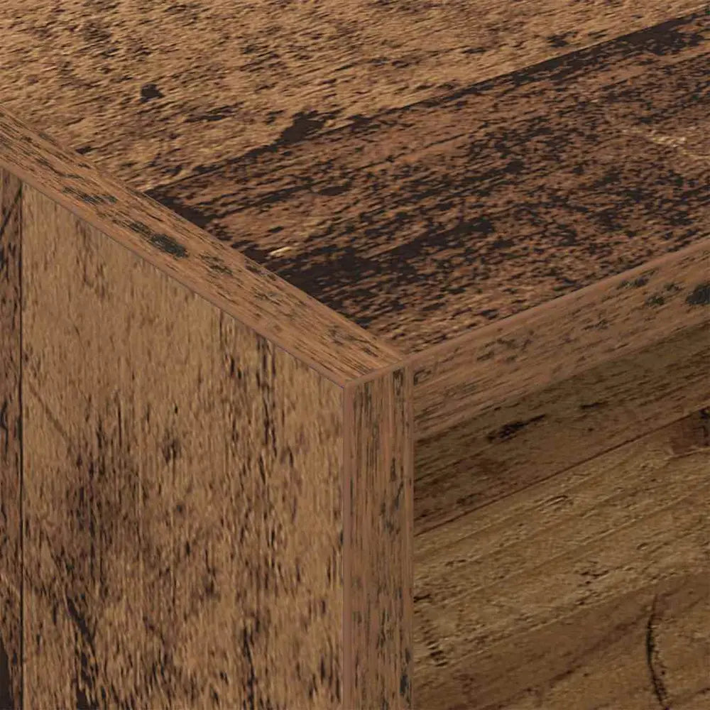 Meuble vinyle pour platine - Bois ancien - 78,5 x 35 x 45 cm