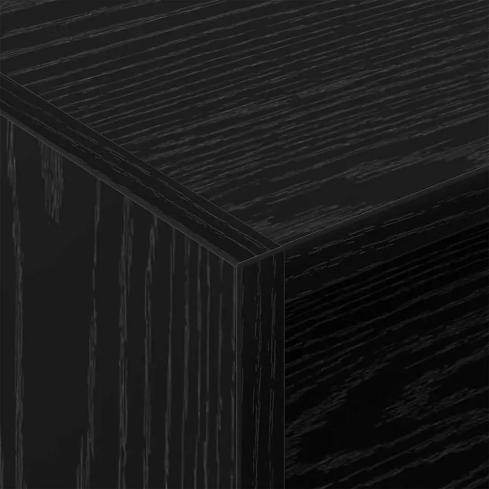 Meuble vinyle pour platine - Chêne noir - 78,5 x 35 x 45 cm