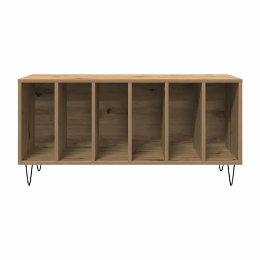 Meuble vinyle pour platine - Chêne artisanal - 100 x 38 x 48 cm