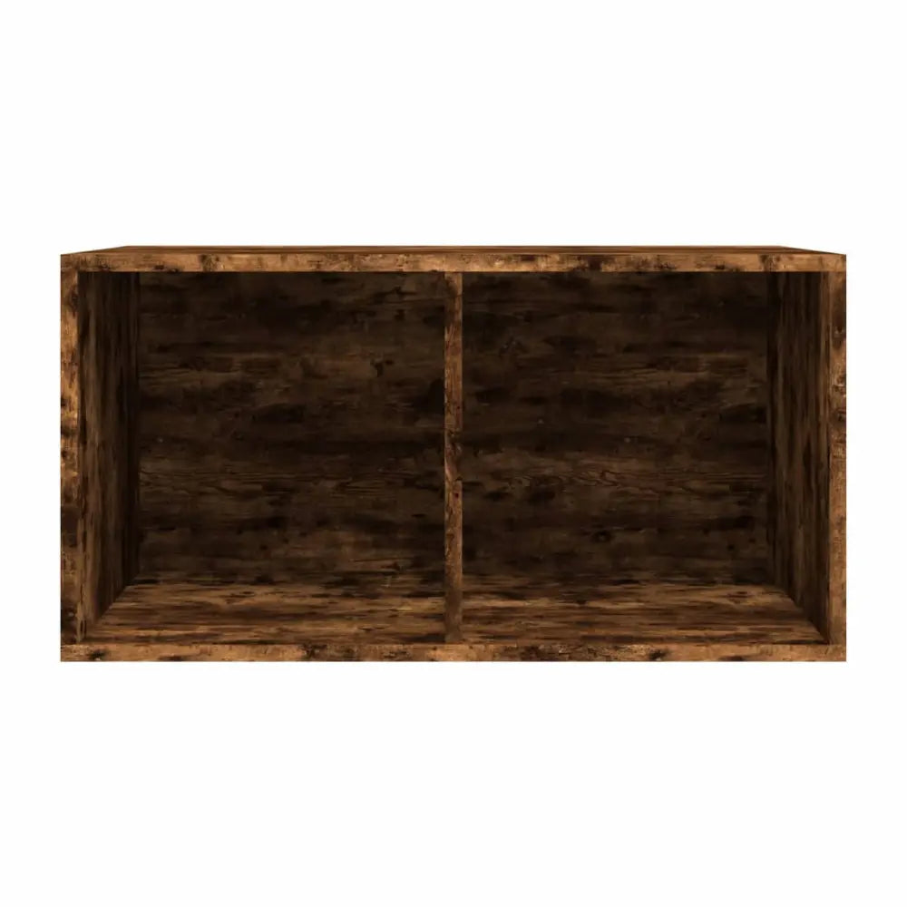 Meuble vinyle pour platine - Chêne fumé - 71 x 34 x 36 cm
