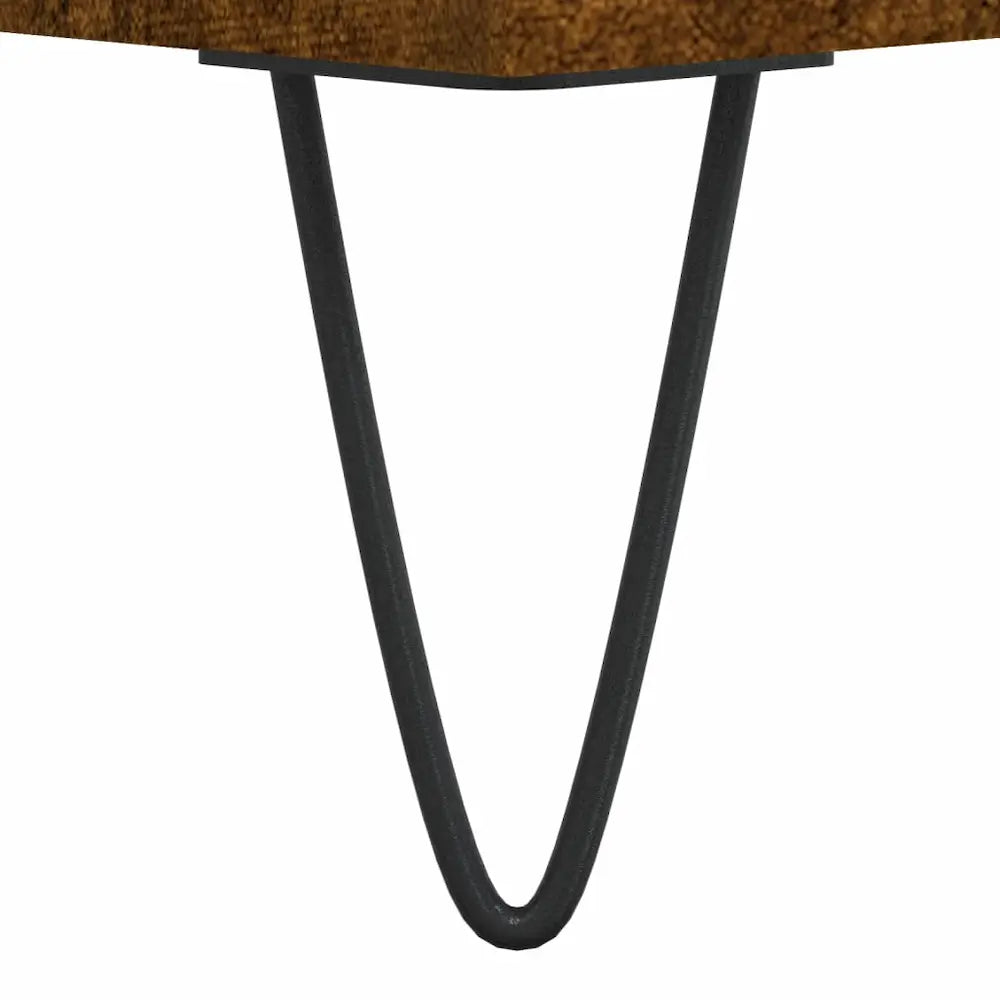 Meuble vinyle pour platine - Chêne fumé - 85 x 38 x 48 cm