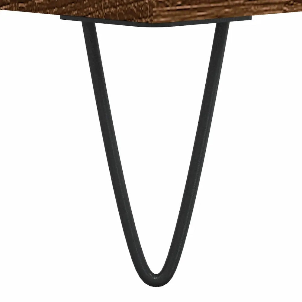 Meuble vinyle pour platine - Chêne marron - 85 x 38 x 48 cm