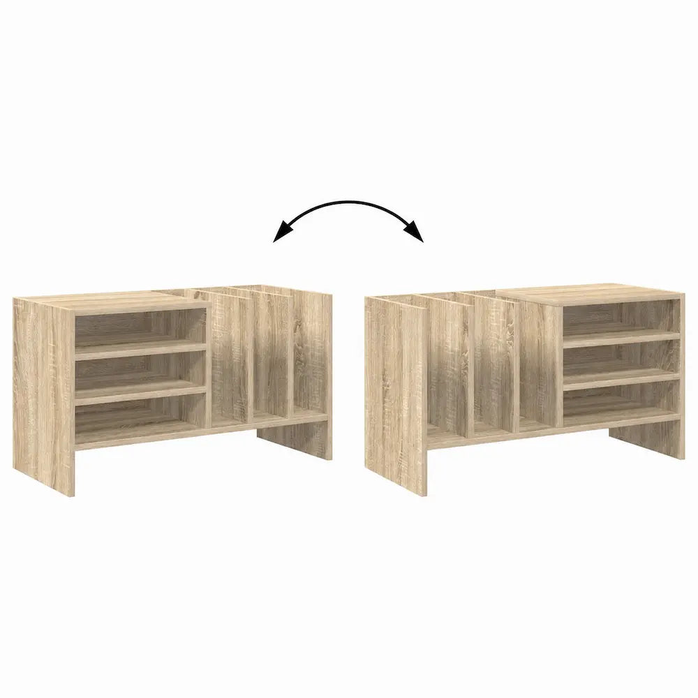 Meuble vinyle pour platine - Chêne sonoma - 78,5 x 35 x 45 cm