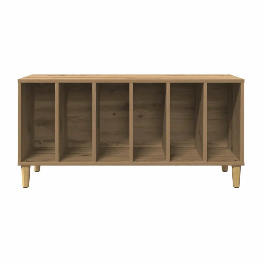 Meuble vinyle pour platine - Chêne artisanal - 100 x 38 x 48 cm
