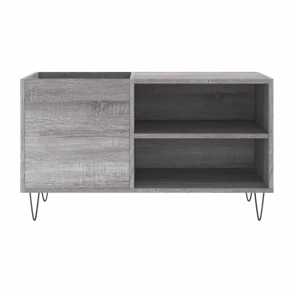Meuble vinyle pour platine - Gris sonoma - 85 x 38 x 48 cm