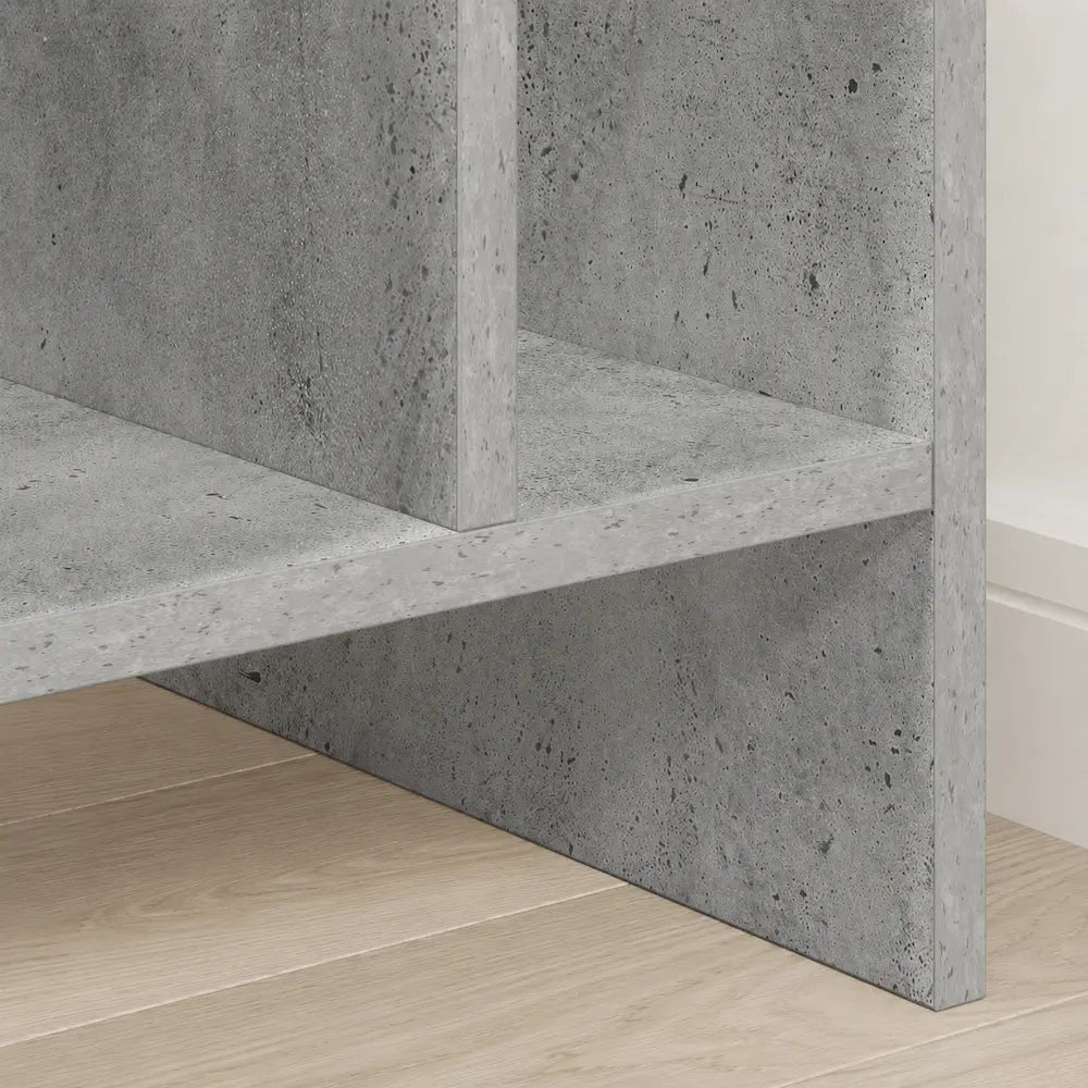 Meuble vinyle pour platine - Gris béton - 78,5 x 35 x 45 cm