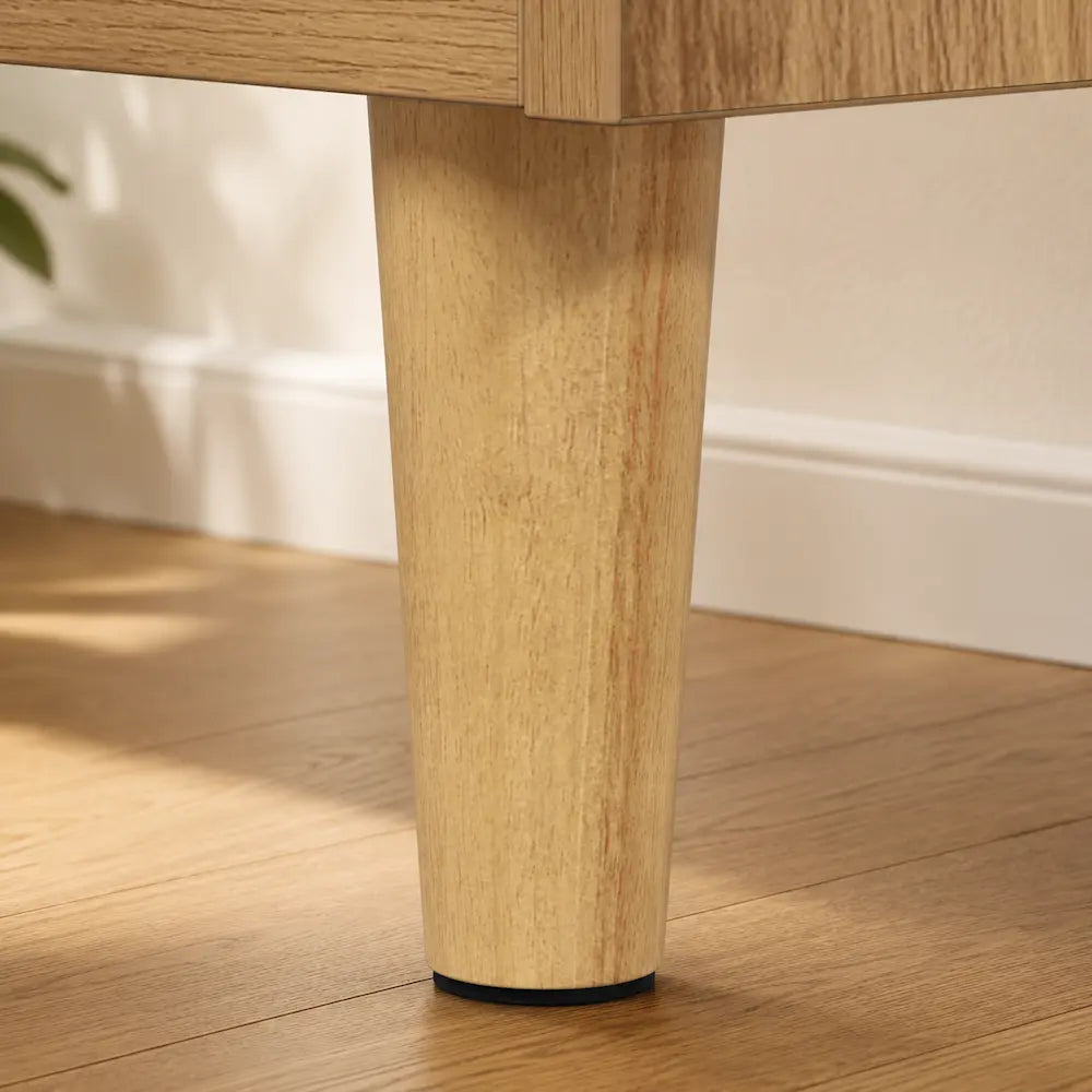 Meuble vinyle pour platine - Chêne artisanal - 121 x 38 x 48 cm