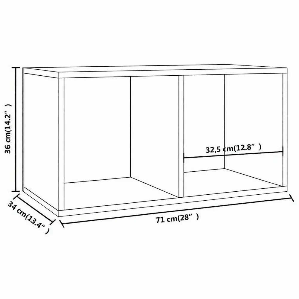 dimensions meuble vinyle gris sonoma 71 x 34 x 36 cm