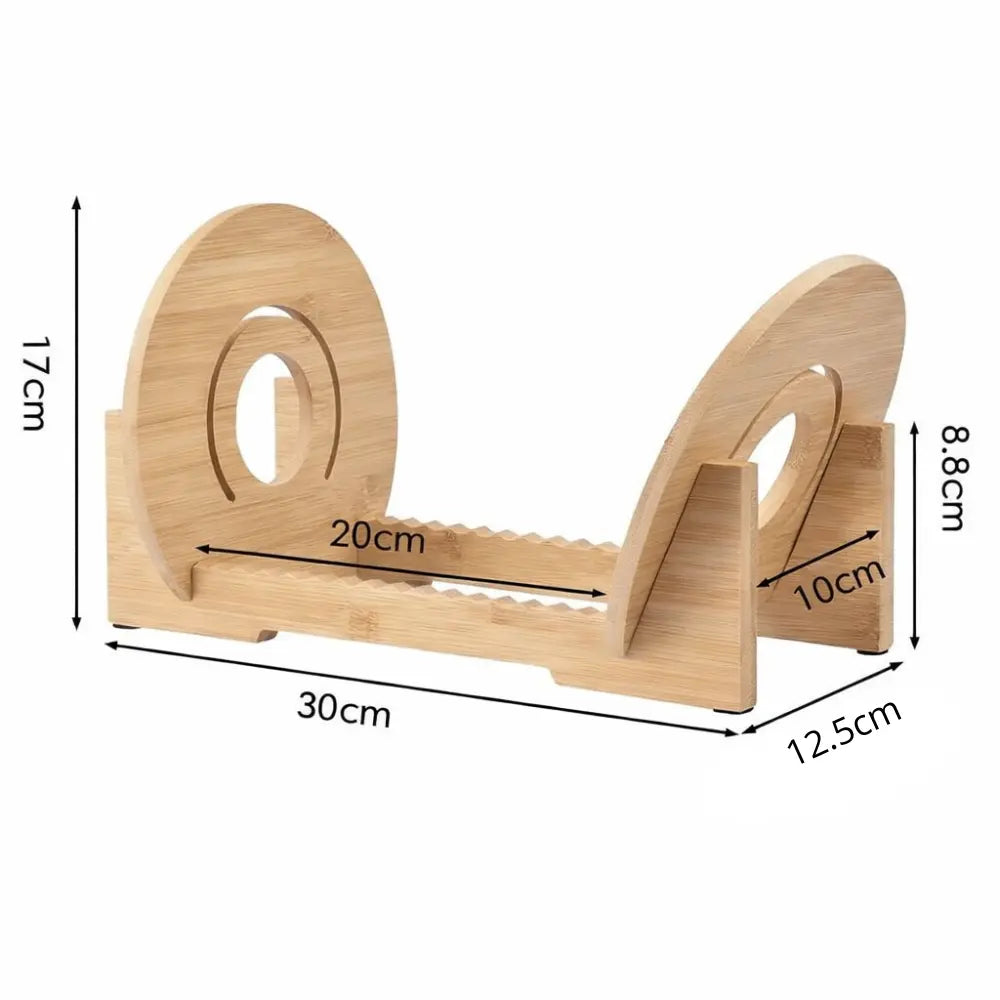 dimensions de Rangement en bambou pour disques vinyles 33 tours 